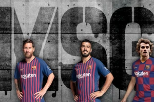 Lionel Messi, Luis Suarez và Antoine Griezmann