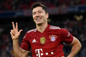 Robert Lewandowski trong mày áo Bayern Munich