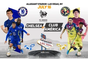 Poster quảng cáo trận đấu của FC Series giữa Chelsea và Club America