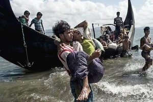Người tị nạn Rohingya được cứu (nguồn: AFP)