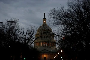 Toà nhà Chính phủ Mỹ đóng cửa trong ngày 20-1. Ảnh: SKY NEWS