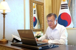 Tổng thống Hàn Quốc Moon Jae-in. Ảnh: YONHAP