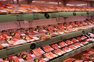 Thịt được bày bán tại siêu thị ở Trung Quốc. Nguồn: sucai.redocn.com