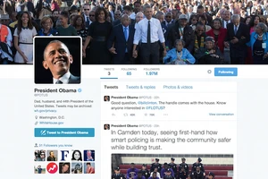 Tài khoản của cựu Tổng thống Obama mất hàng triệu người theo dõi. Ảnh: Twitter