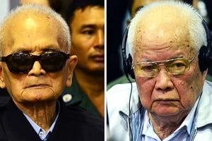 Nuon Chea (trái) và Khieu Samphan. Ảnh:REUTERS