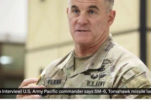 Tư lệnh Lục quân Mỹ ở Thái Bình Dương, Tướng Charles Flynn trả lời phỏng vấn của hãng tin Yonhap 