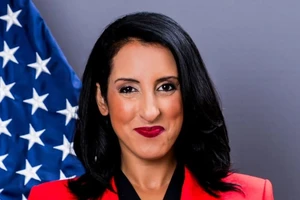 Bà Hala Rharrit đã từ chức để bày tỏ sự phản đối chính sách của Washington liên quan đến cuộc xung đột ở Gaza. Ảnh : Jerusalem Post