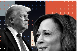 Phó Tổng thống Kamala Harris và cựu Tổng thống Donald Trump đang gần như cân sức. Ảnh : Getty Images