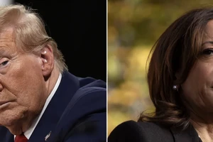 Cựu Tổng thống Donald Trump và Phó Tổng thống Mỹ Kamala Harris. Ảnh: GETTY IMAGES