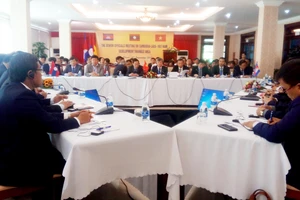 Quang cảnh Hội nghị Quan chức Cấp cao Som Khu vực Tam giác phát triển Campuchia - Lào - Việt Nam sáng 19- 12 ​ ​
