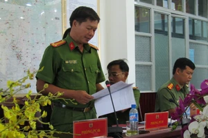 Trung tá Hồ Hoàng Thanh, Phó trưởng Phòng PC 45, Công an tỉnh Bình Dương báo cáo về thủ đoạn lừa đảo mới