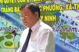 Ông Phạm Văn Tân, Chủ tịch UBND tỉnh Tây Ninh phát biểu tại buổi lễ