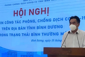 Ông Nguyễn Lộc Hà, Phó Chủ tịch UBND tỉnh Bình Dương thông tin về kế hoạch trở lại trạng thái bình thường mới của tỉnh Bình Dương