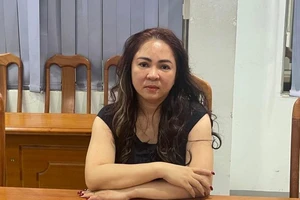 Bà Nguyễn Phương Hằng tại cơ quan điều tra