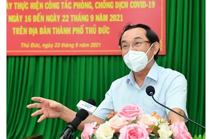 Bí thư Thành ủy TPHCM Nguyễn Văn Nên: TP Thủ Đức cơ bản kiểm soát được dịch bệnh