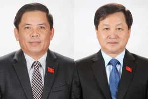 Tân Bộ trưởng Bộ GTVT Nguyễn Văn Thể và Tổng Thanh tra Chính phủ Lê Minh Khái. Ảnh: VGP