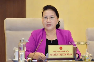 Chủ tịch Quốc hội Nguyễn Thị Kim Ngân phát biểu ý kiến.