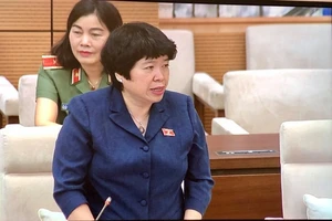 Chủ nhiệm Ủy ban về các vấn đề xã hội Nguyễn Thúy Anh báo cáo tại phiên họp
