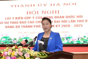 Đảng đoàn Quốc hội cho ý kiến vào Dự thảo Báo cáo chính trị của Đảng bộ TP Hà Nội