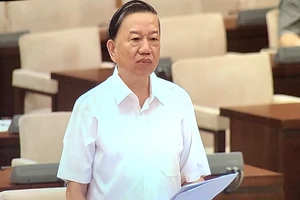 Bộ trưởng Bộ Công an Tô Lâm phát biểu tại phiên họp về dự án Luật Cư trú (sửa đổi)