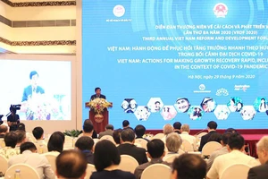 Bộ trưởng Bộ Kế hoạch và Đầu tư Nguyễn Chí Dũng phát biểu khai mạc Diễn đàn Cải cách và Phát triển Việt Nam 2020