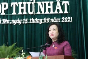 Bà Cao Thị Hòa An - Chủ tịch HĐND tỉnh Phú Yên khóa VIII. Nguồn: TTXVN