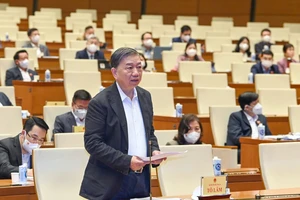 Bộ trưởng Bộ Công an Tô Lâm phát biểu sáng 16-3. Ảnh: QUANG PHÚC