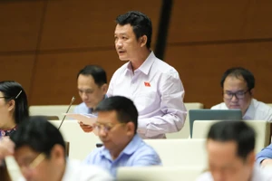 ĐB Trần Quang Minh (Quảng Bình) phát biểu tại phiên họp 