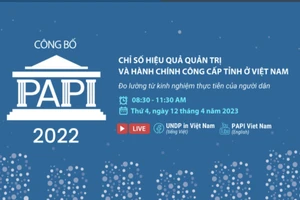 Báo cáo Chỉ số Hiệu quả quản trị và hành chính công cấp tỉnh ở Việt Nam (PAPI) năm 2022 được công bố sáng nay, 12-4