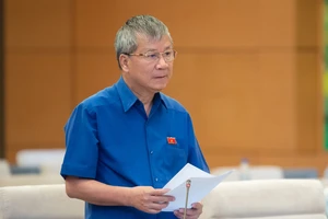 Đại biểu Quốc hội Nguyễn Anh Trí trình bày tại phiên họp
