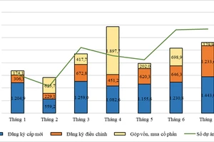 Cơ cấu vốn ĐTNN 7 tháng năm 2023 theo tháng và theo cách thức đầu tư vốn. Nguồn: Bộ KH-ĐT 