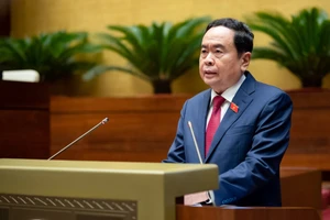 Phó Chủ tịch Thường trực Quốc hội Trần Thanh Mẫn phát biểu khai mạc và điều hành nội dung phiên họp. Ảnh: QUANG PHÚC