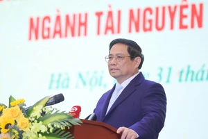 Thủ tướng Phạm Minh Chính ghi nhận, công tác quản lý tài nguyên vừa qua đạt nhiều kết quả quan trọng. Ảnh: VIẾT CHUNG
