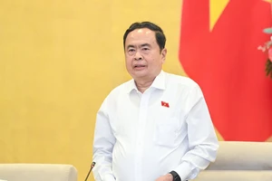 Chủ tịch Quốc hội Trần Thanh Mẫn phát biểu khai mạc phiên họp. Ảnh: QUANG PHÚC