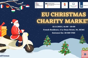 Một poster được thiết kế cho Hội chợ từ thiện Giáng sinh châu Âu tại TPHCM