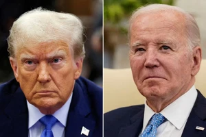 Ông Donald Trump (trái) và Tổng thống Mỹ Joe Biden. Ảnh: Reuters