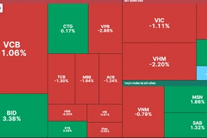 Một số cổ phiếu trụ như STB, BID… tăng cuối phiên thu hẹp đà giảm của VN-Index