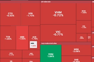 2 cổ phiếu "trụ" VCB và VNM tăng nhưng không thể "gồng" chỉ số trong phiên 29-6