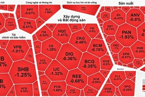 VN-Index tăng điểm nhưng thị trường ngập sắc đỏ 