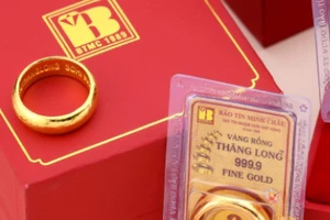 Vàng nhẫn 9999 giảm 2,4 triệu đồng/lượng trong ngày 11-4