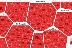 Nhà đầu tư "xả hàng" cuối phiên, chứng khoán tiếp tục rơi