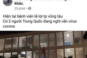 Thông tin không chính xác được Trần Tùng đưa trên mạng xã hội Facebook