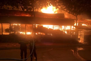 Cháy lớn ở xưởng gỗ quận 12, nhiều người hoảng sợ