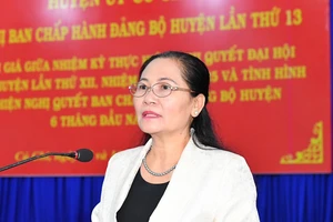 Phó Bí thư Thành ủy TPHCM Nguyễn Thị Lệ phát biểu chỉ đạo tại hội nghị. Ảnh: VIỆT DŨNG