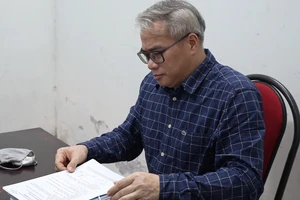 Bị cáo Đặng Việt Hà (cựu Cục trưởng Cục Đăng kiểm Việt Nam) tại cơ quan công an