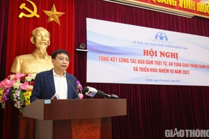 Bộ trưởng GTVT Nguyễn Văn Thắng tại hội nghị triển khai nhiệm vụ năm 2023 của Uỷ ban ATGT Quốc gia ngày 9-2.