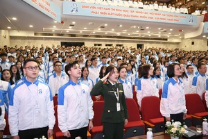 Khai mạc Đại hội Đại biểu toàn quốc Hội Sinh viên Việt Nam lần thứ XI. Ảnh: VIẾT CHUNG