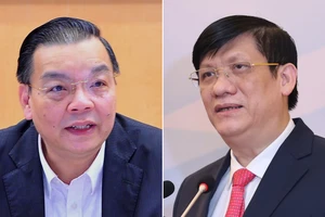 Cựu Chủ tịch UBND TP Hà Nội Chu Ngọc Anh và cựu Bộ Trưởng Bộ Y tế Nguyễn Thanh Long