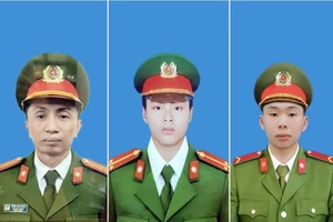 Ngày 5-8, Công an TP Hà Nội tổ chức lễ tang 3 cán bộ, chiến sĩ hy sinh khi tham gia chữa cháy
