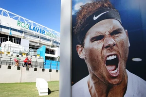 Hình ảnh Rafael Nadal ở sân Rod Laver Arena (Melbourne Park)